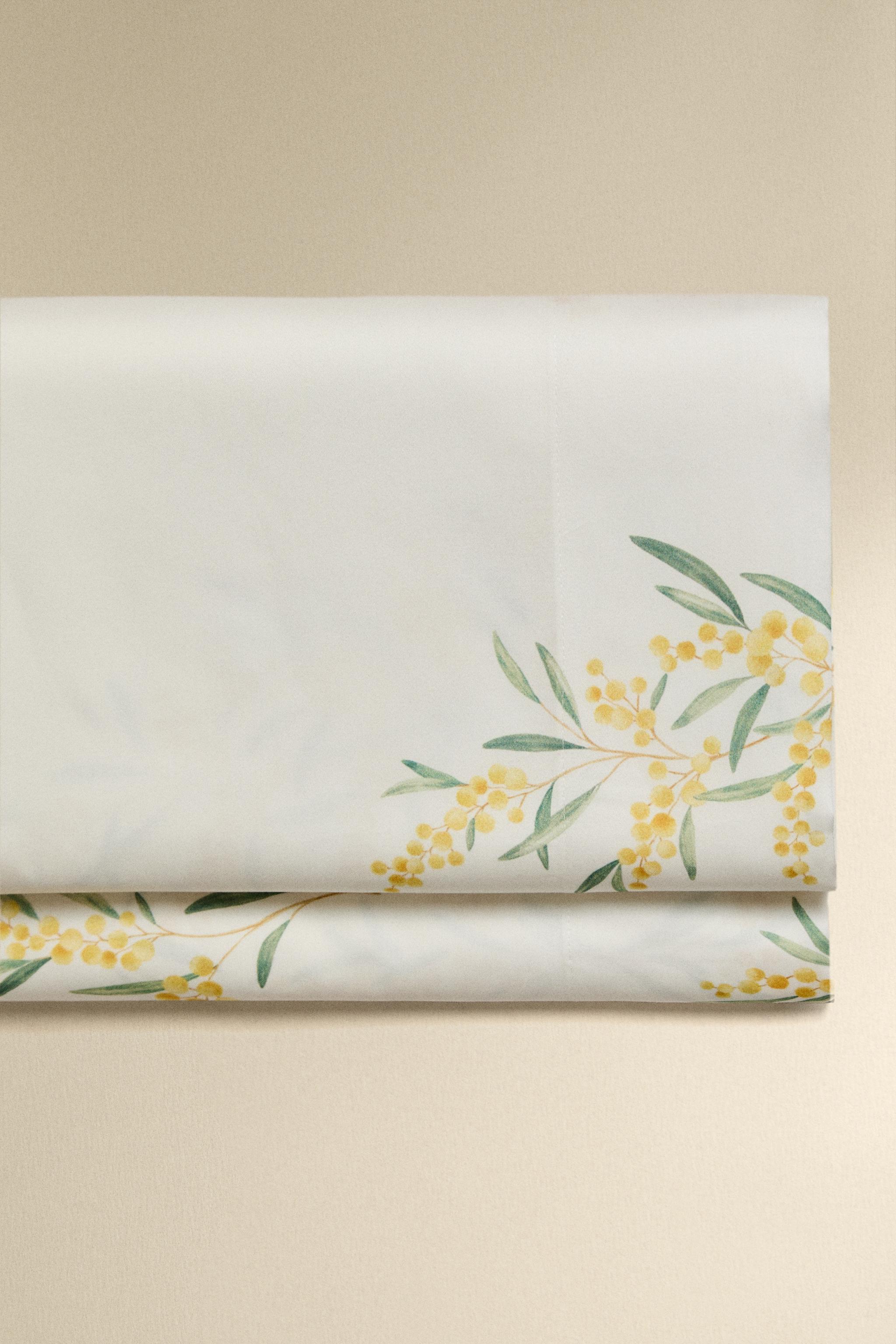DRAP DE DESSUS SATIN MIMOSAS